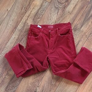 Mother Midrise Dazzler Ankle Corduroy Jeans Size 26